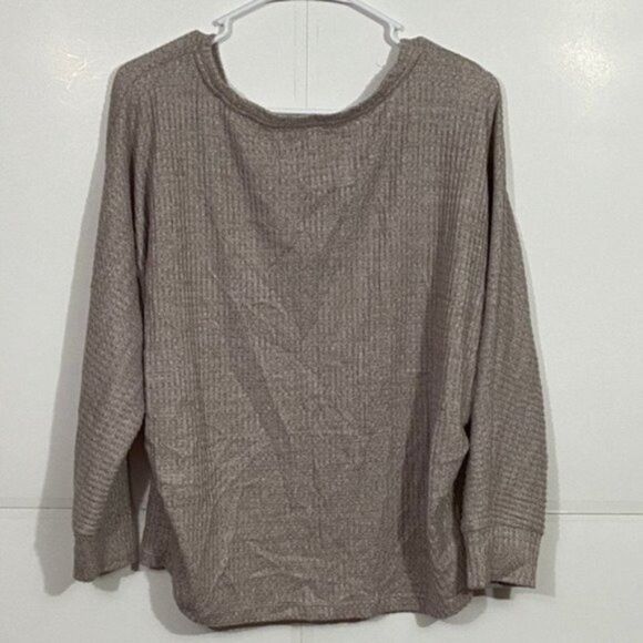 Anthropologie Lightweight Waffled V-Neck Sweater - Picture 2 of 4